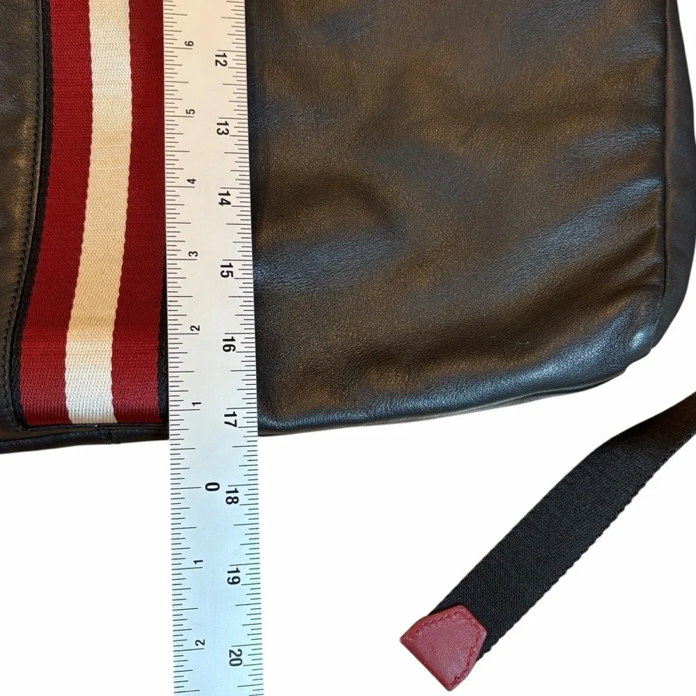 Bally Havier | Black Leather Backpack| w/ Stripe